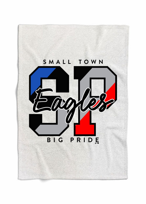 South Putnam - Small Town Big Pride Eagles Sweatshirt Blanket (SPIRIT1045-SSBLANKET)