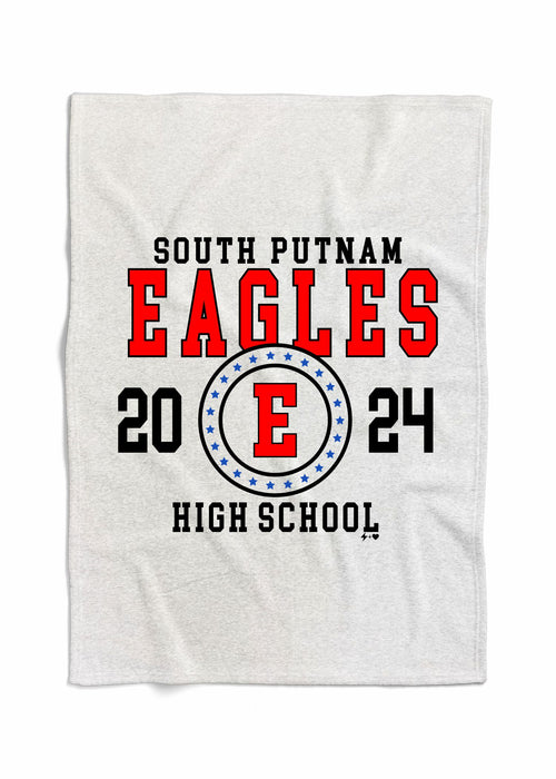 South Putnam - Old School Vintage Eagles Sweatshirt Blanket (SPIRIT1113-SSBLANKET)